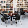 Kee Square Tables > Height Adjustable > Square Classroom Tables, 36 X 36 X 23-34, Wood|Metal Top TB3636CHAPBK